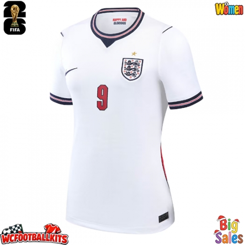 England Harry Kane #9 Replica Home Stadium Shirt for Women World Cup 2026 Short Sleeve